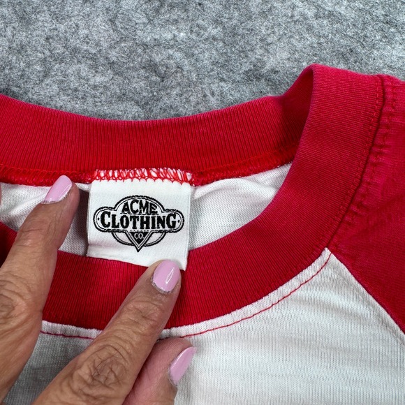 Vintage 90's ACME XL Clothing Bugs Bunny All Stars Baseball Raglan‎ Shirt - Picture 6 of 7